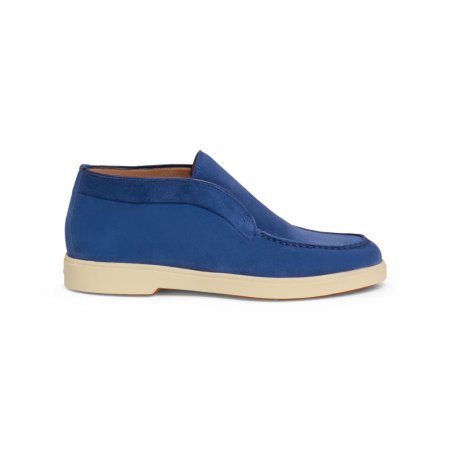 Stivaletto desert da donna in suede blu - Blu