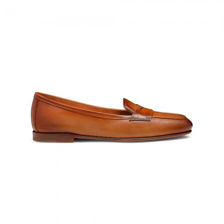 Mocassino Carla da donna in pelle marrone chiaro - Marrone chiaro