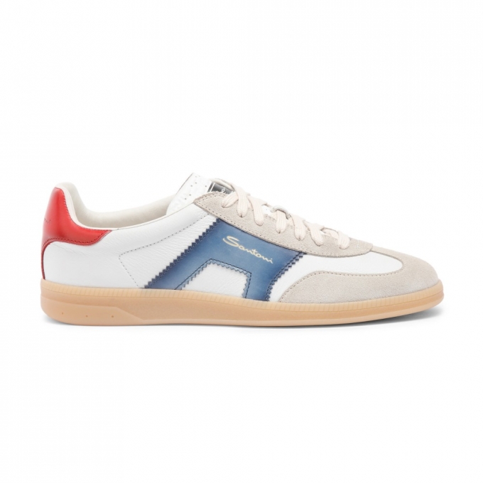 DBS Oly sneaker da uomo in pelle e suede rosso, blu e beige - Blu