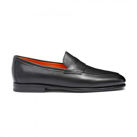 Mocassino Carlo da uomo in pelle nera - Nero