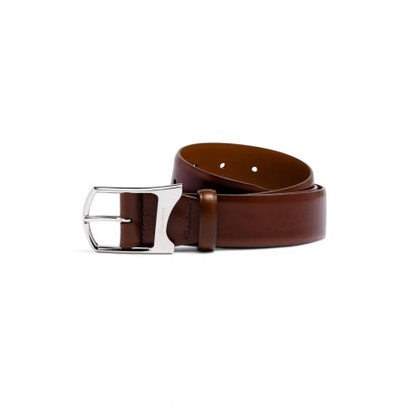 Cintura regolabile in pelle marrone - Marrone