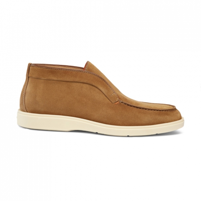 Stivaletto desert da uomo in suede marrone - Marrone chiaro