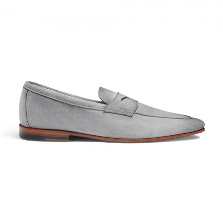 Mocassino Carlo da uomo in suede azzurro - Azzurro