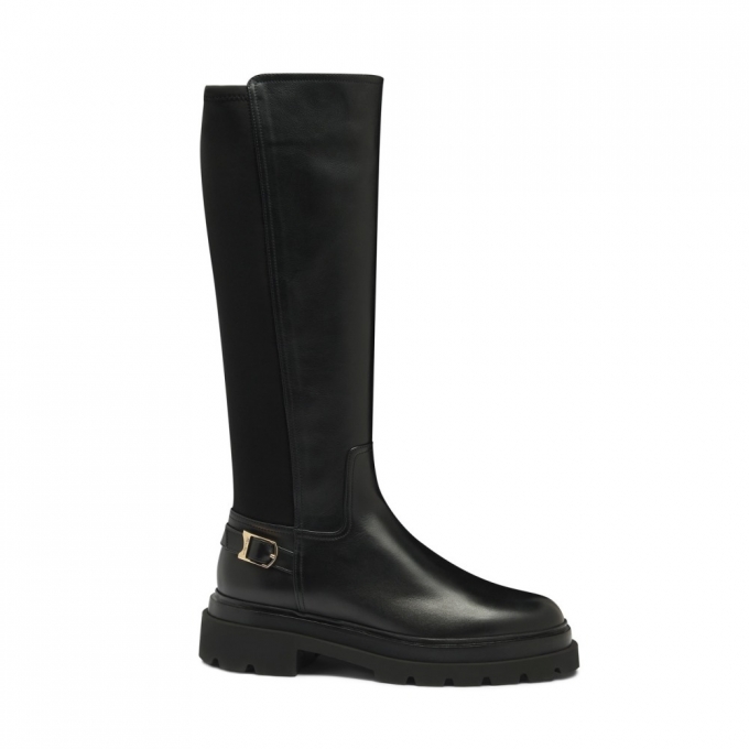 Stivale da donna in pelle nera - Nero