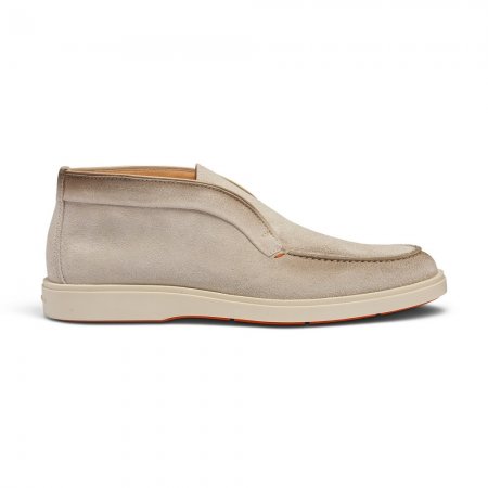 Stivaletto desert da uomo in suede beige - Naturale