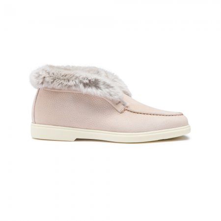Stivaletto desert da donna in nabuk rosa - Rosa