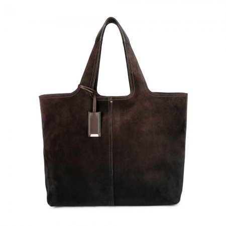Borsa in suede testa di moro - Testa di moro