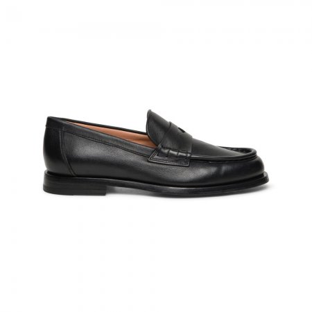 Mocassino penny da donna in pelle nera - Nero