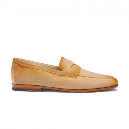 Mocassino Carlo da uomo in suede beige - Naturale