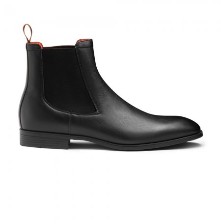 Stivaletto chelsea da uomo in pelle nera - Nero