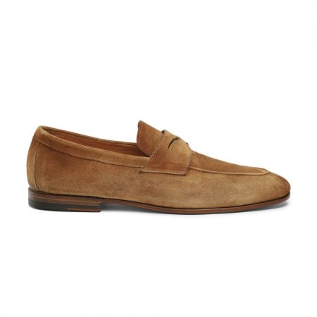 Mocassino Carlo da uomo in suede marrone chiaro - Marrone chiaro
