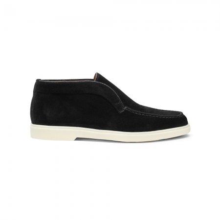 Stivaletto desert da donna in suede nero - Nero
