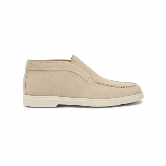Stivaletto desert da donna in suede rosa - Rosa