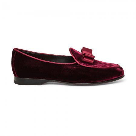 Mocassino Andrea da uomo in velluto bordeaux - Bordeaux