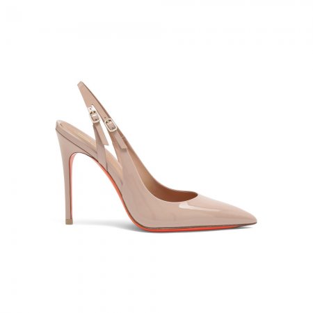 Slingback tacco alto da donna in vernice rosa - Rosa