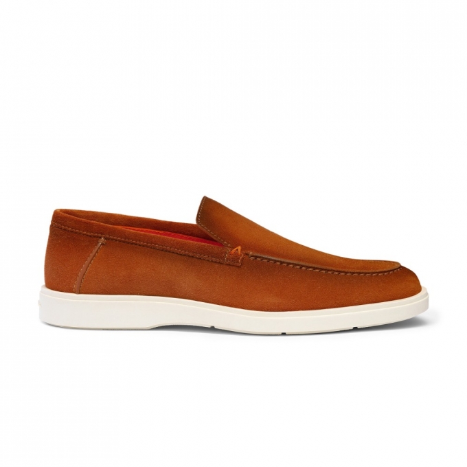 Mocassino da uomo in suede marrone - Marrone