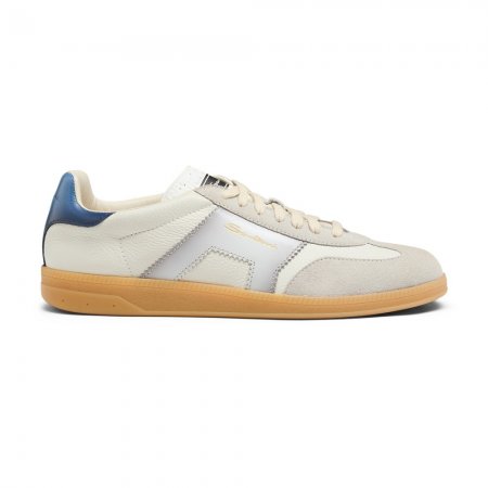 Sneaker DBS Oly da uomo in pelle e suede bianco, grigio e blu - Grigio