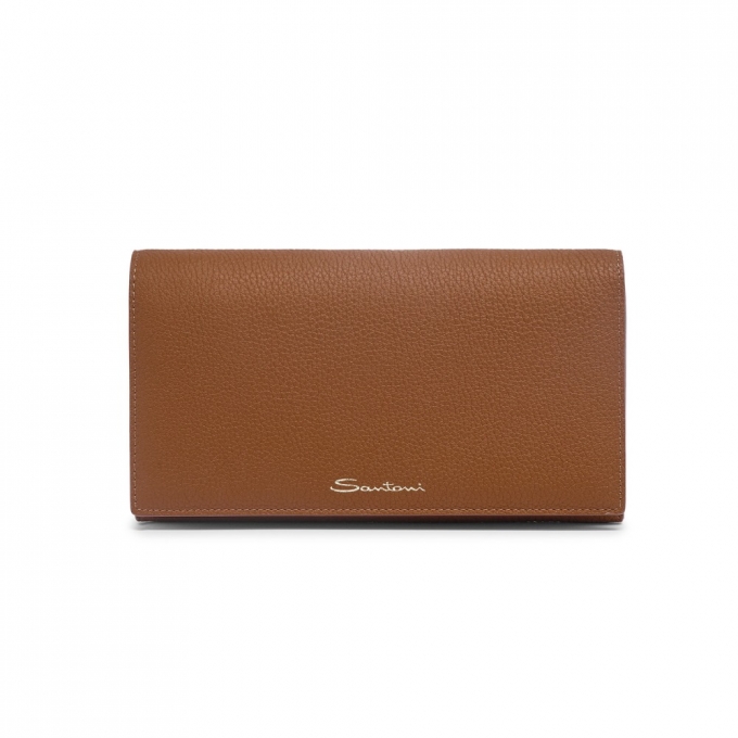 Borsa a tracolla in pelle bottalata marrone chiaro - Marrone chiaro