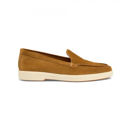 Mocassino da donna in suede marrone chiaro - Marrone chiaro