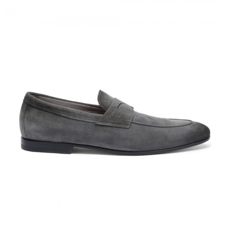 Mocassino Carlo da uomo in suede grigio - Grigio