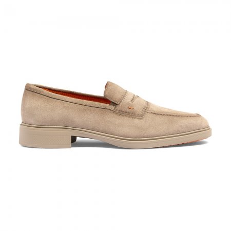 Mocassino Easy da uomo in suede beige - Naturale