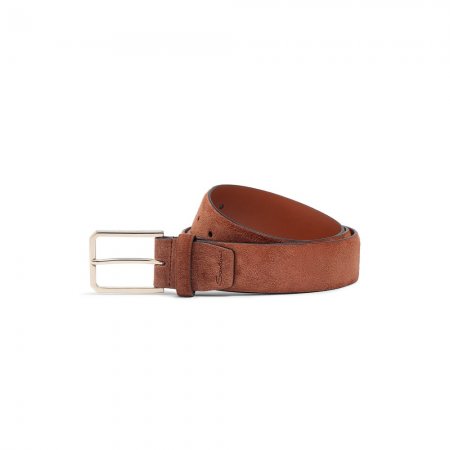 Cintura regolabile in suede marrone - Marrone chiaro
