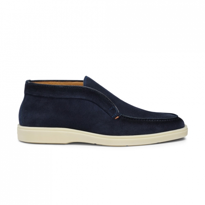 Stivaletto desert da uomo in suede blu - Blu
