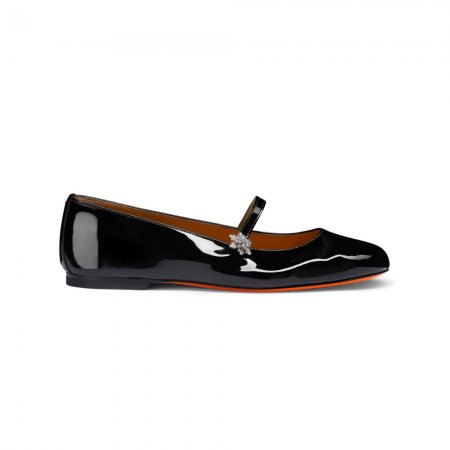 Ballerina da donna in vernice nera - Nero