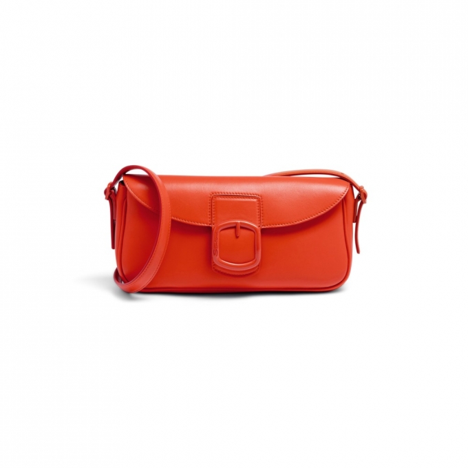 Borsa a spalla in pelle rossa - Rosso
