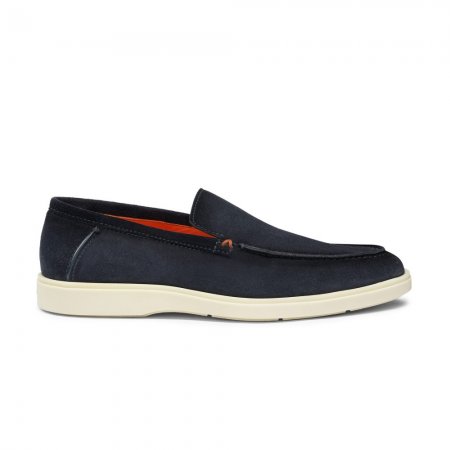 Mocassino da uomo in suede blu - Blu