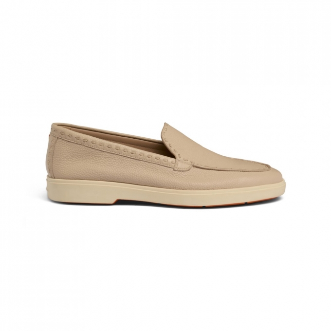 Mocassino da donna in pelle bottalata rosa - Rosa