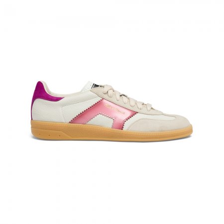 Sneaker DBS Oly da donna in pelle e suede bianca e viola - Viola