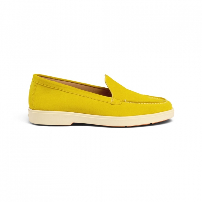 Mocassino da donna in suede giallo - Giallo