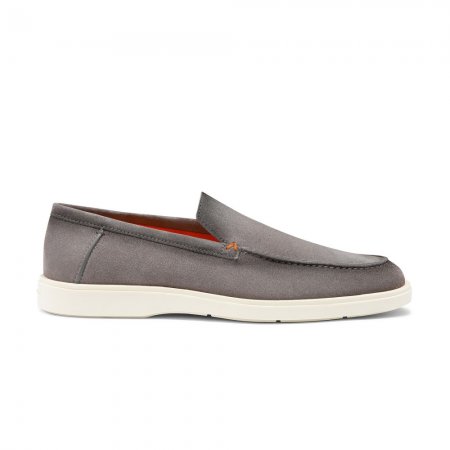 Mocassino da uomo in suede grigio - Grigio