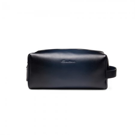 Pouch in pelle blu - Blu