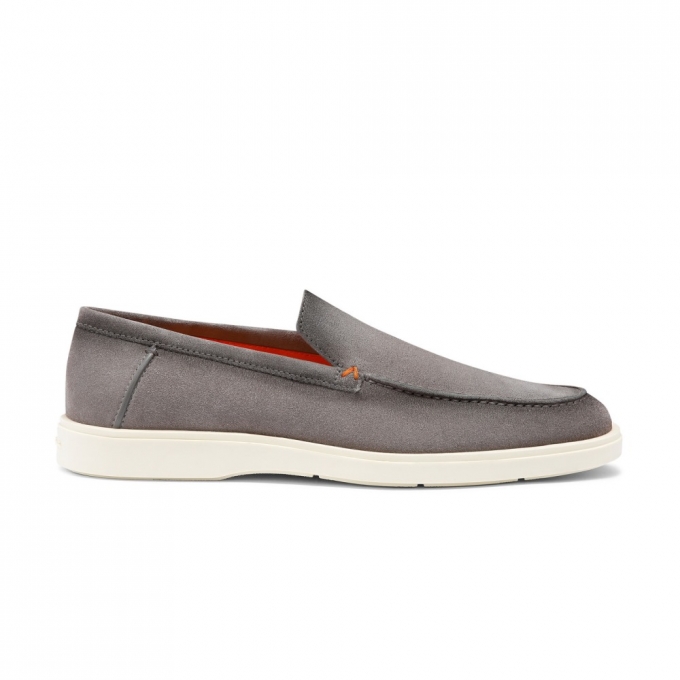 Mocassino da uomo in suede grigio - Grigio