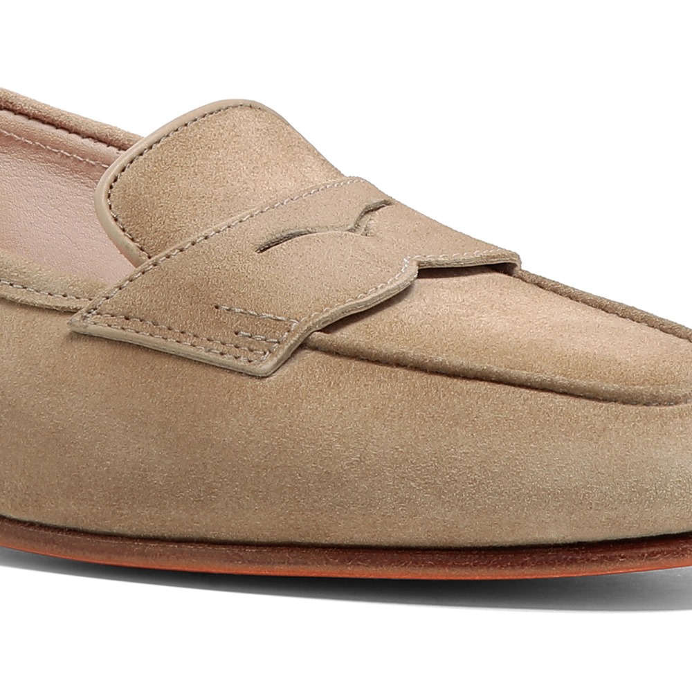Mocassino Carla da donna in suede beige - Naturale
