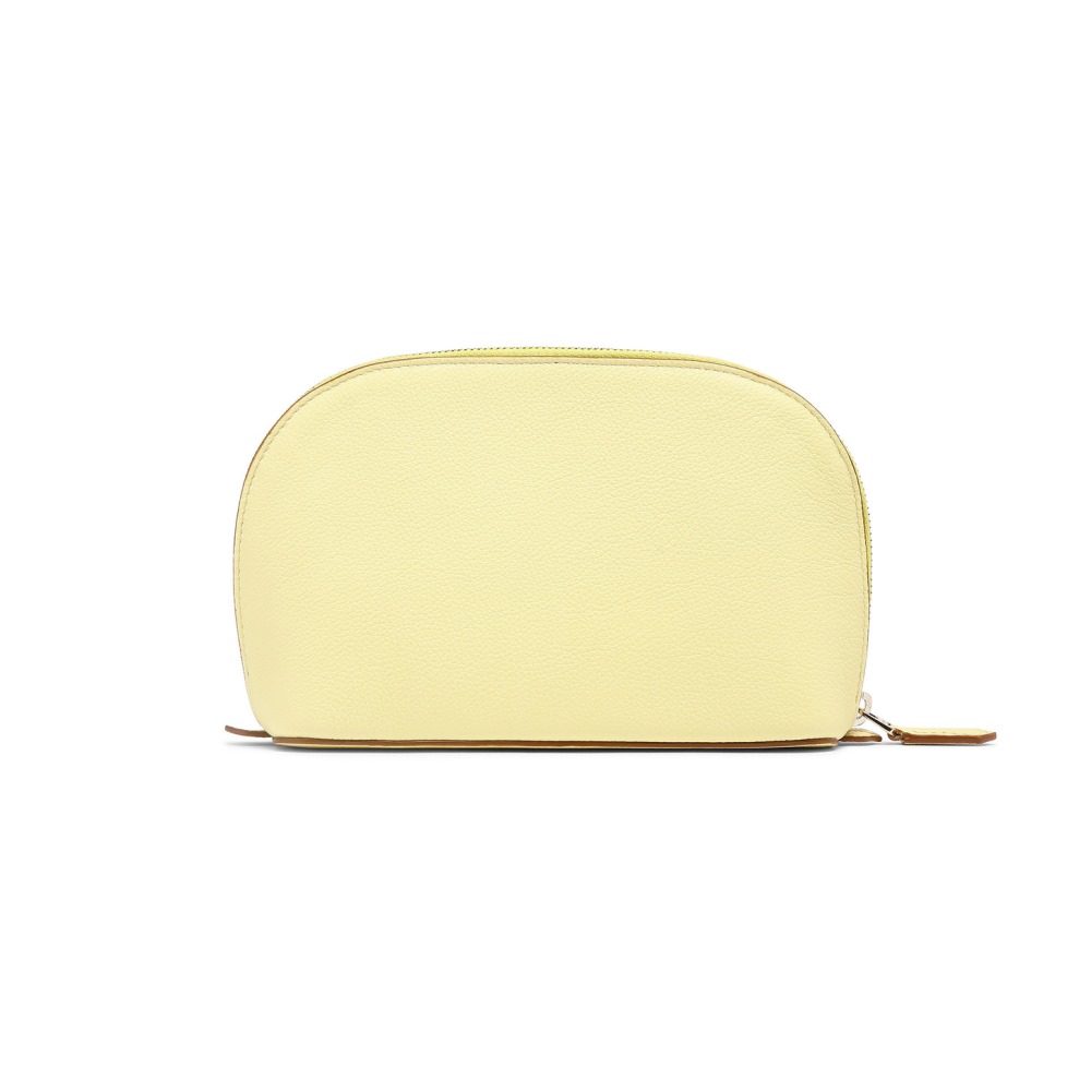 Pouch in pelle bottalata gialla - Giallo