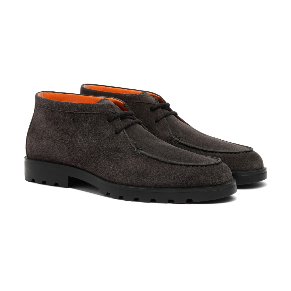 Stivaletto desert da uomo in suede grigio - Grigio