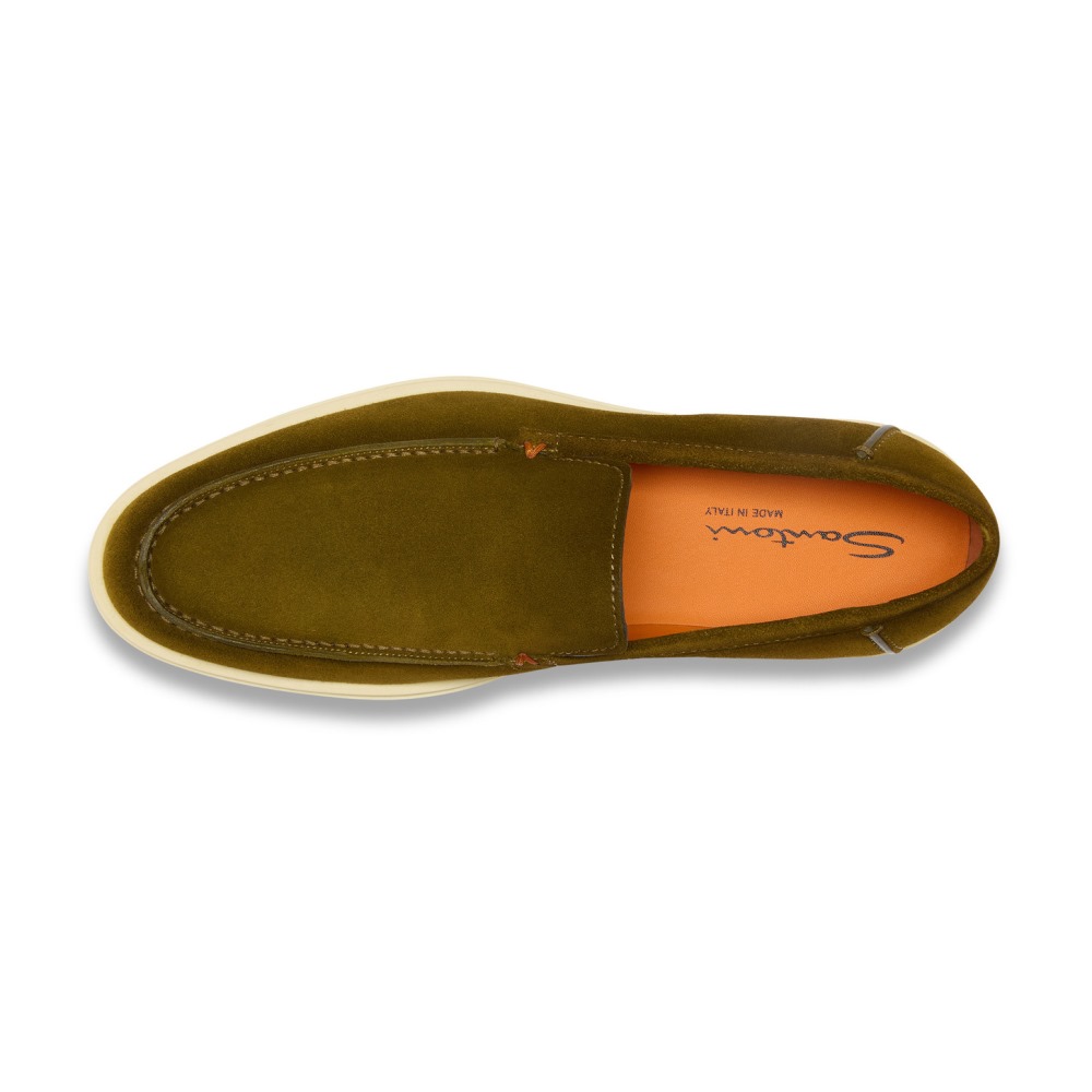 Mocassino da uomo in suede verde - Verde
