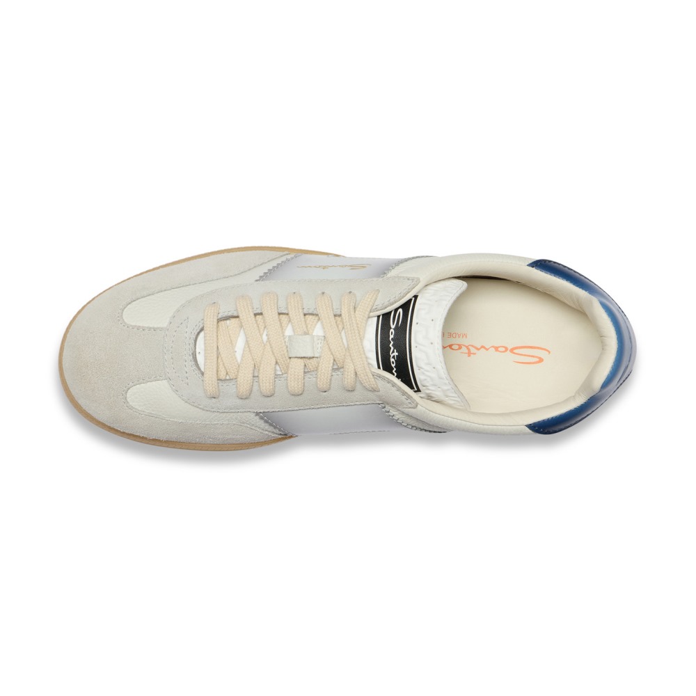 Sneaker DBS Oly da uomo in pelle e suede bianco, grigio e blu - Grigio