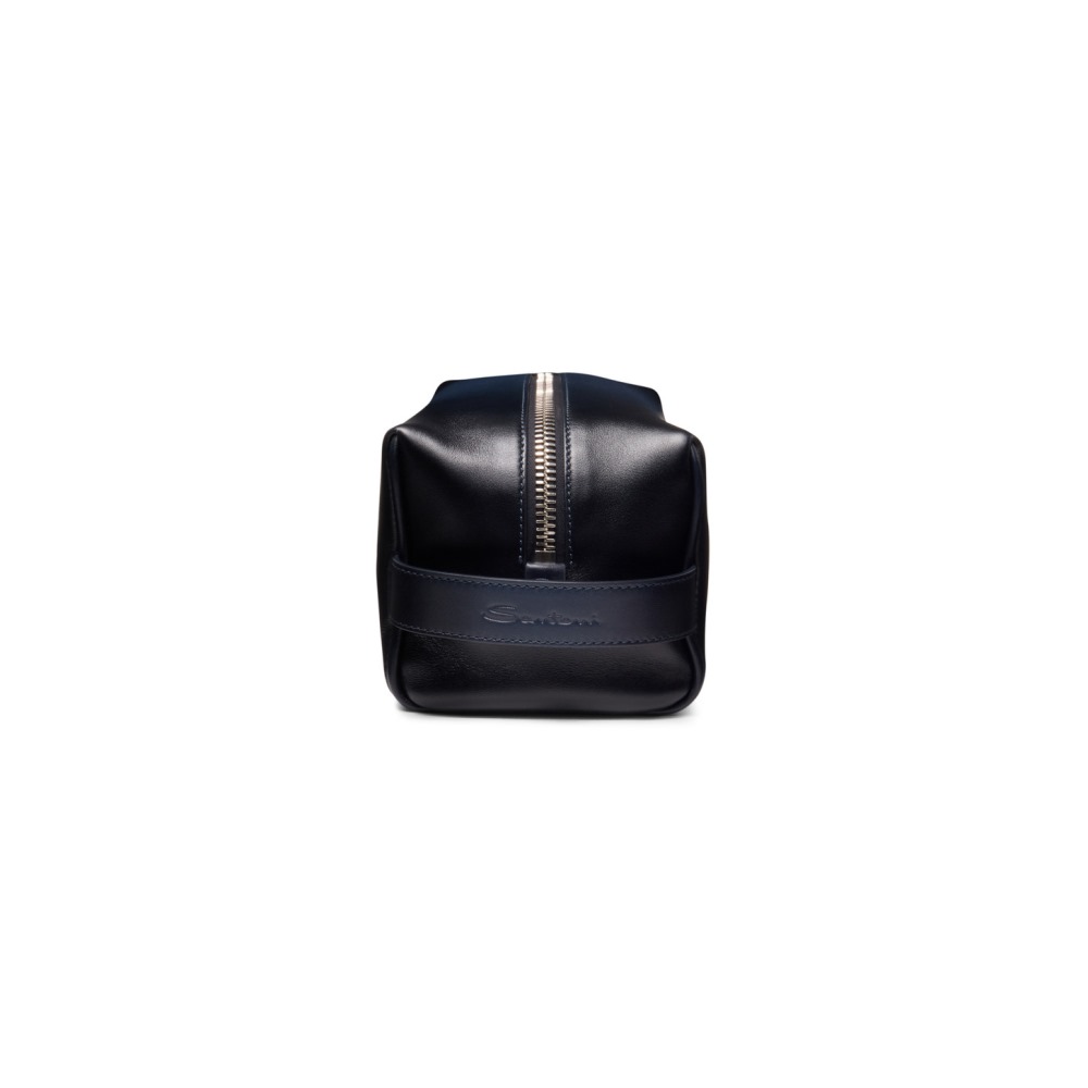 Pouch in pelle blu - Blu