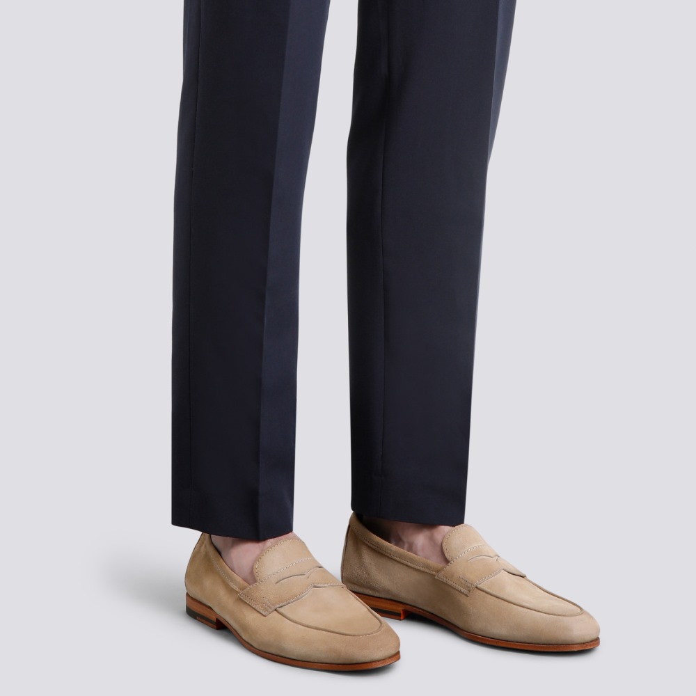 Mocassino Carlo da uomo in suede beige - Naturale