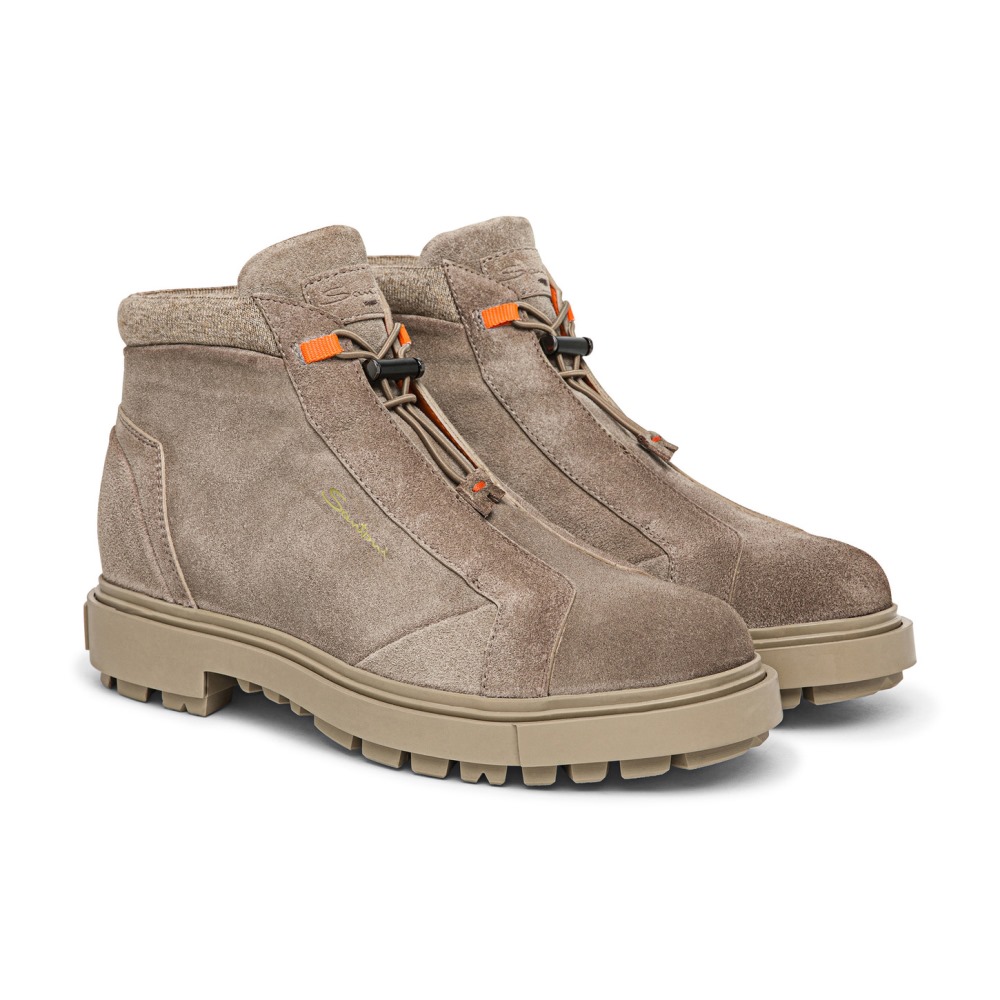 Scarponcino da montagna da uomo in suede marrone - Marrone