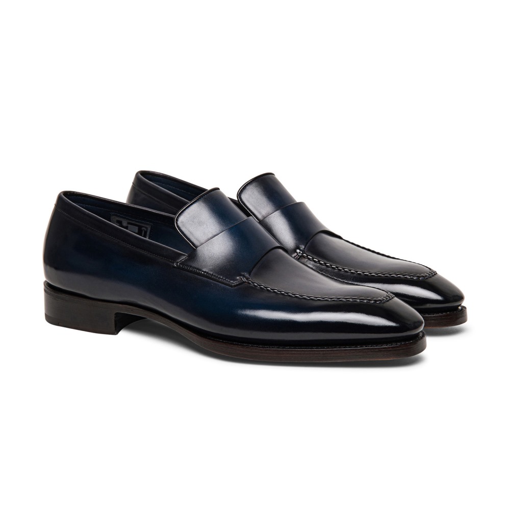 Mocassino penny Limited Edition da uomo in pelle blu - Blu