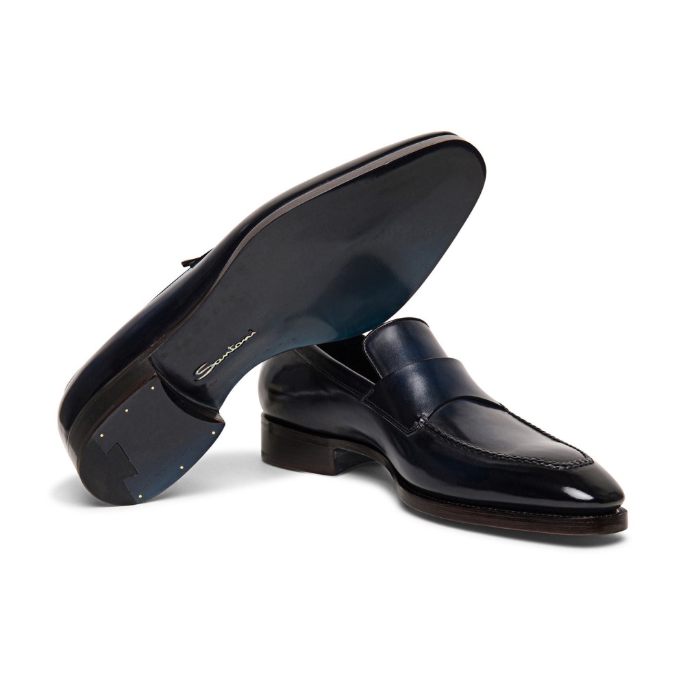 Mocassino penny Limited Edition da uomo in pelle blu - Blu