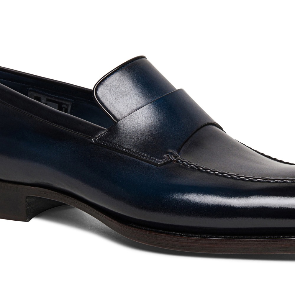Mocassino penny Limited Edition da uomo in pelle blu - Blu