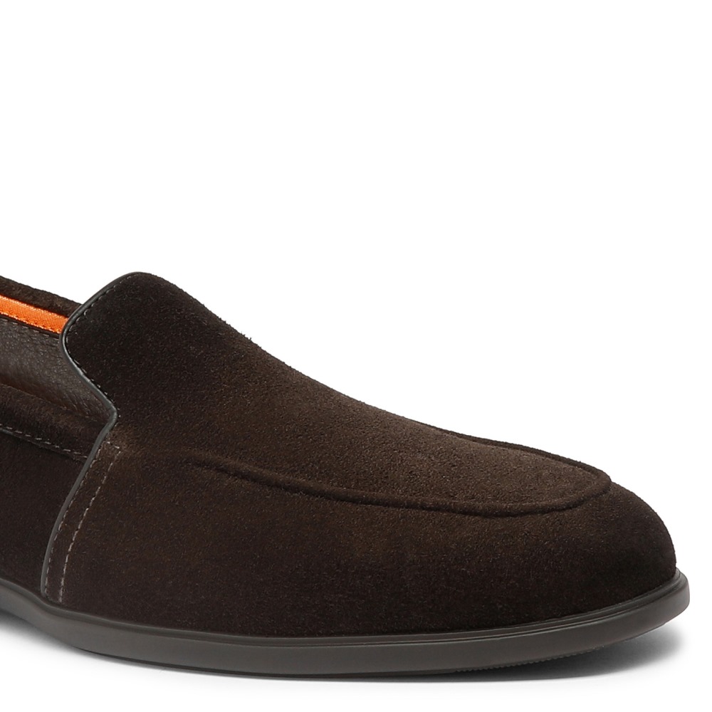 Mocassino da uomo in suede testa di moro - Testa di moro
