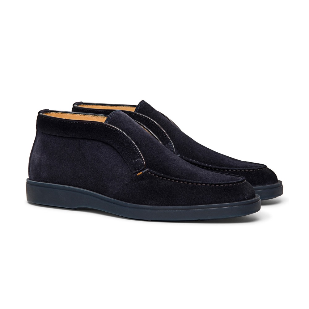 Stivaletto desert da uomo in suede blu - Blu