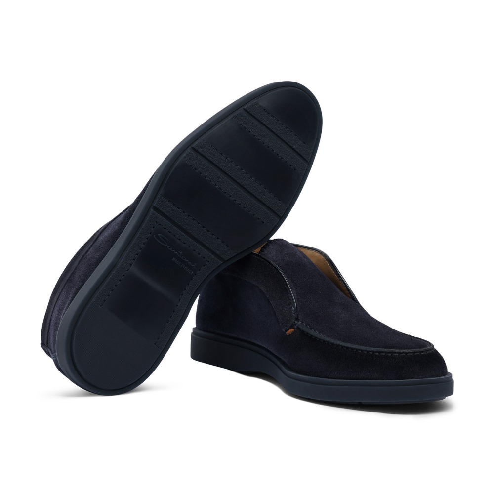 Stivaletto desert da uomo in suede blu - Blu